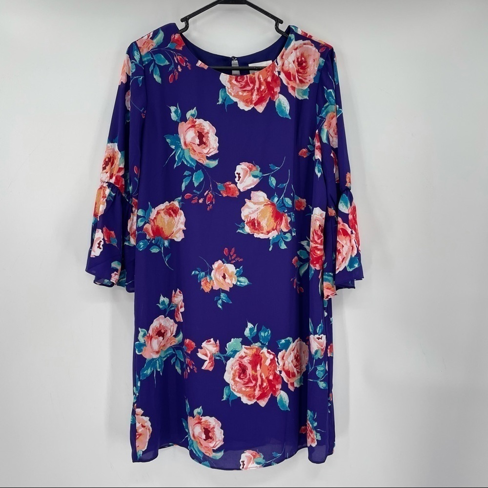 Le Kate Purple Floral Shift Dress